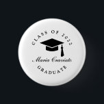 Personalized Graduation Button<br><div class="desc">Celebrate your achievement in style with this Custom Graduation Button Pin – featuring the graduate’s name, class year, and a classic cap-and-tassel design. Perfect for party favors, graduation outfits, photo props, or keepsake gifts. Add a personal touch to the celebration and show off your pride! ✅ Customize with name and...</div>