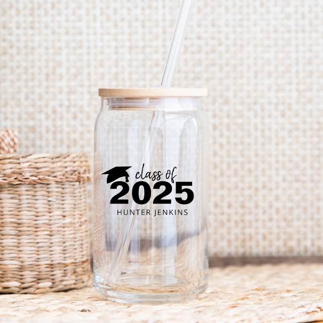 Personalized Graduation Can Glass (Creator Uploaded)