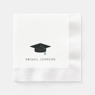 Personalized Graduation Cap Coined Paper Napkins