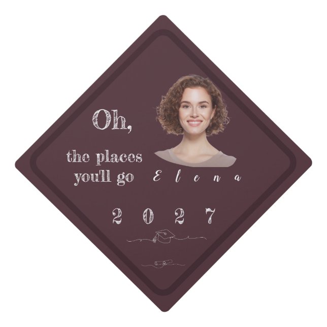 Personalized Graduation Cap Topper" (Front)