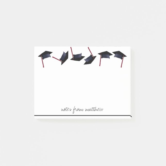 Personalized Graduation Caps Gone Wild White Post-it Notes (Front)