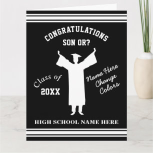 Personalized, Graduation Card for Son, Grandson or
