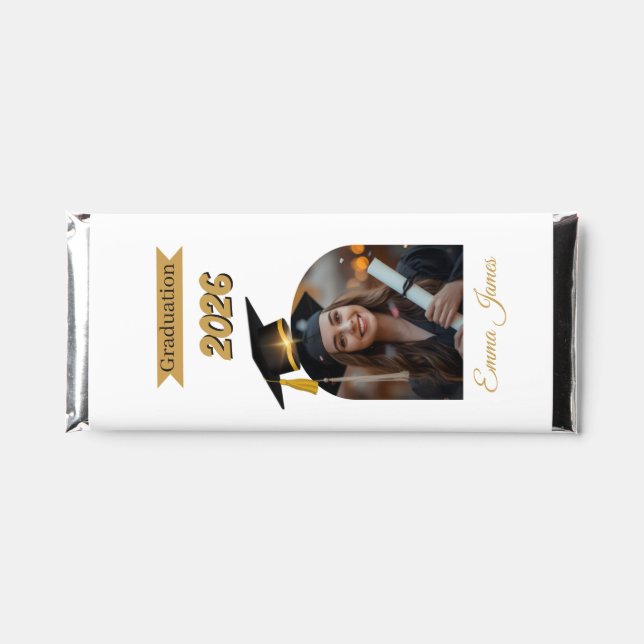 Personalized Graduation Chocolate Bar Wrapper (Front)