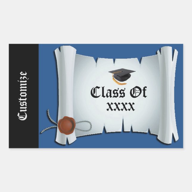 Personalized Graduation Class Event Stickers (Front)