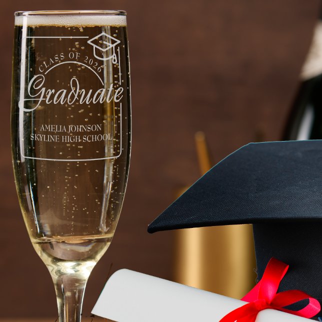 Personalized Graduation class of 2026 Champagne Flute (Creator Uploaded)