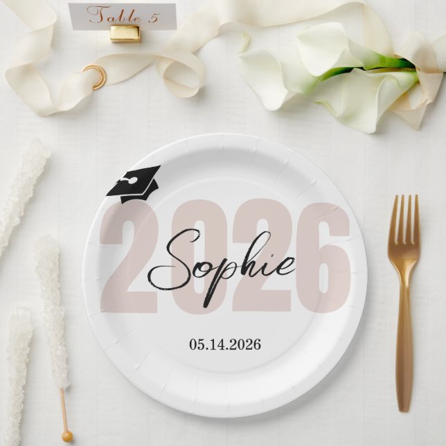 Personalized Graduation  Class of 2026 Paper Plates (Wedding)