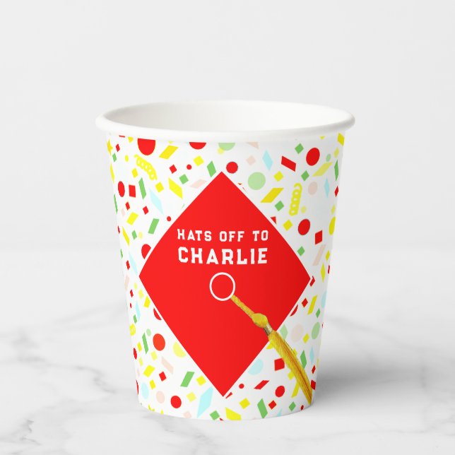 Personalized Graduation Confetti Paper Cups (Front)