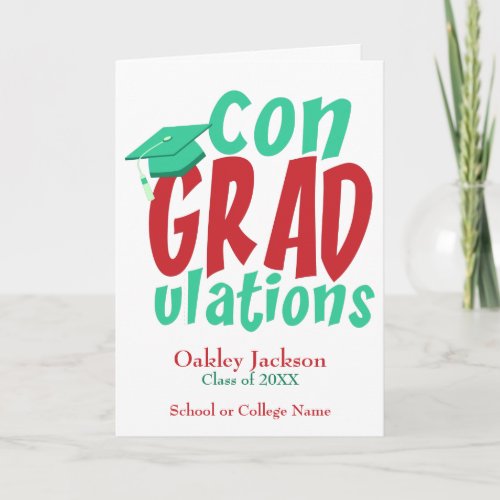 Personalized Graduation Congratulations Card