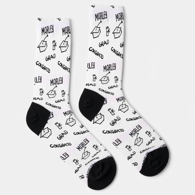 Personalized Graduation Crew Socks (Right)