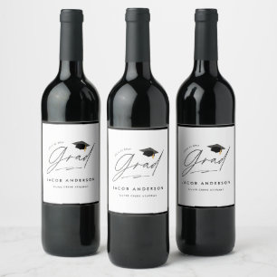 Personalized Graduation Custom Name School Wine Label
