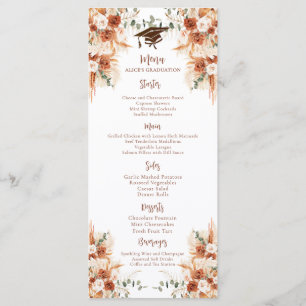 Personalized Graduation Dinner Menu Bookmar
