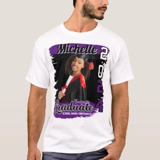 Personalized Graduation Family Custom Photo & Name T-Shirt