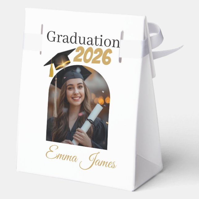Personalized Graduation Favor Bags Class of 2026 Boxes (Back)