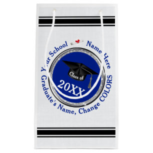 Personalized Graduation Gift Bags, Change COLORS Small Gift Bag