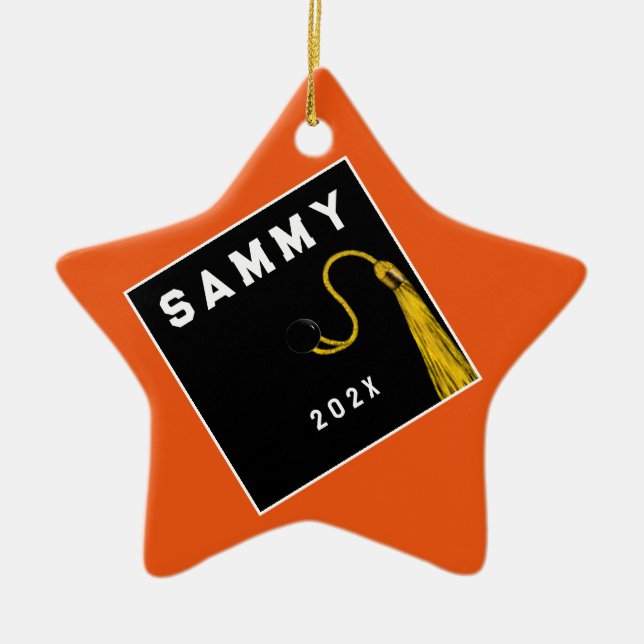 Personalized Graduation Gift Ceramic Ornament (Front)