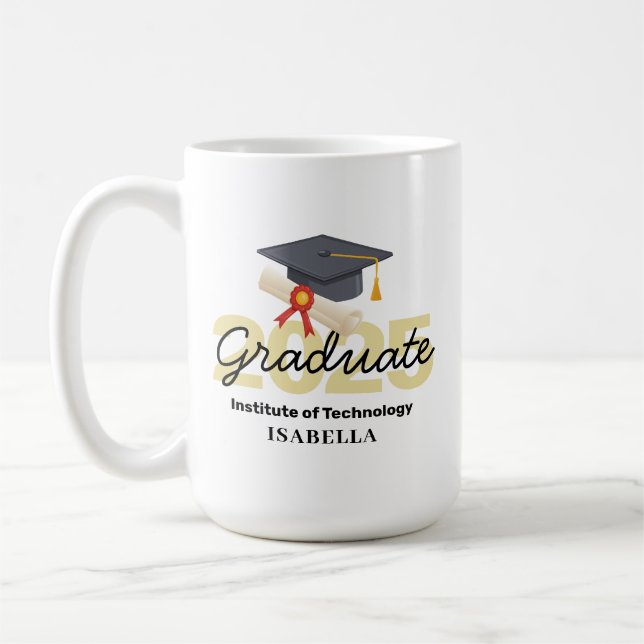 Personalized Graduation Gift - Class of 2025 Coffee Mug (Left)
