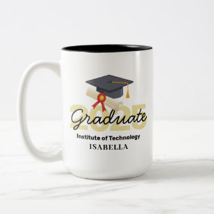 Personalized Graduation Gift - Class of 2025 Two-Tone Coffee Mug