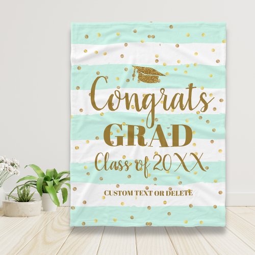 Personalized Graduation Gift Congrats Grad 2019 Fleece Blanket