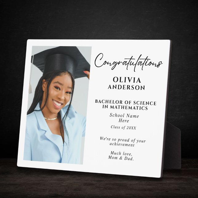 Personalized Graduation Gift Custom Message Photo Plaque (Creator Uploaded)
