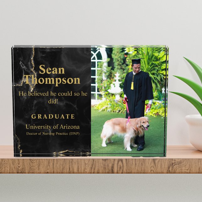 Personalized Graduation Gift For Son Or Grandson Photo Block (Creator Uploaded)