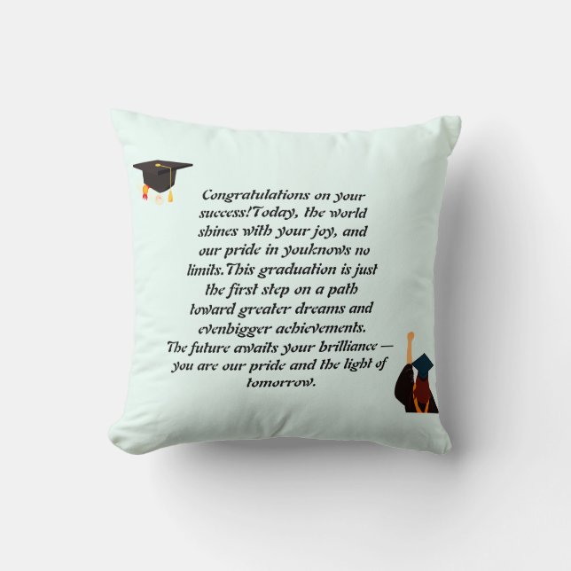 Personalized Graduation Gift Pillow | "Follow Your (Front)