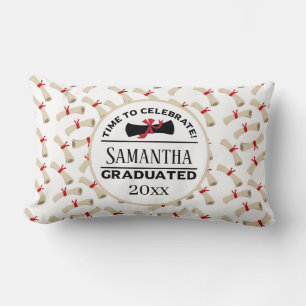 Personalized Graduation Gift Time To Celebrate Lumbar Pillow