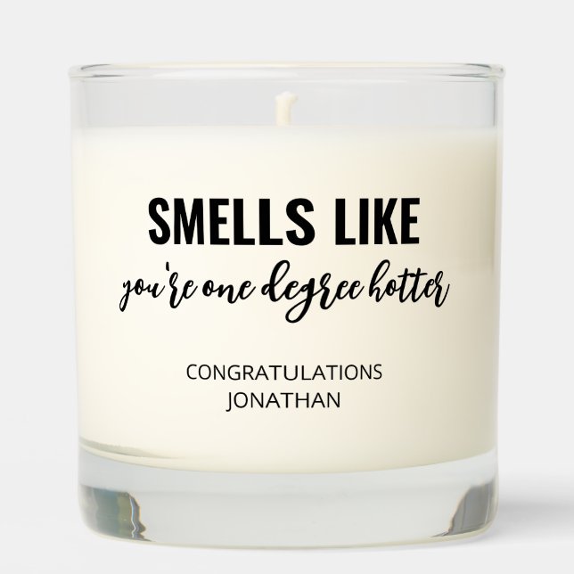 Personalized Graduation Gift Vanilla Scented Candle (Front)