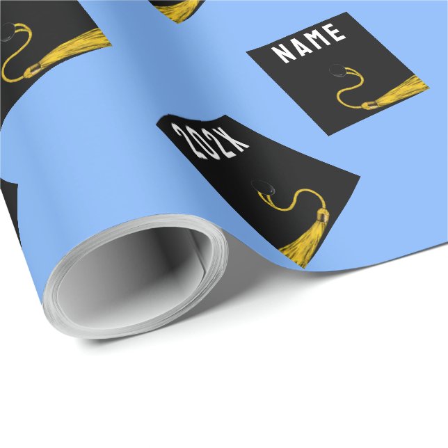 Personalized Graduation Gift Wrapping Paper (Roll Corner)