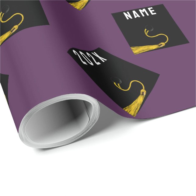 Personalized Graduation Gift Wrapping Paper (Roll Corner)