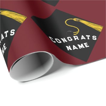 Personalized Graduation Gift Wrapping Paper by partygames at Zazzle