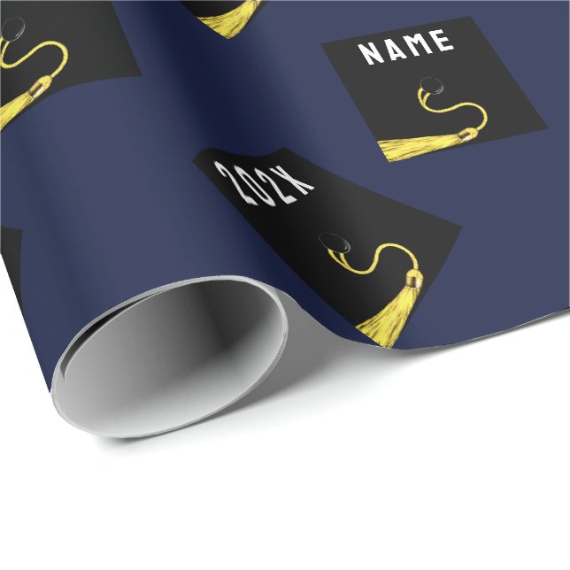 Personalized Graduation Gift Wrapping Paper (Roll Corner)