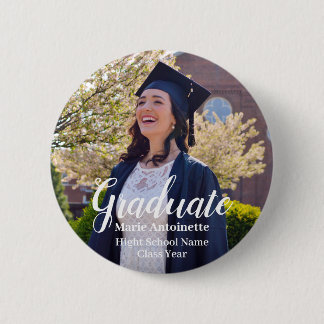 Personalized Graduation Graduate Photo Button