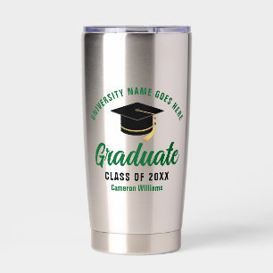 Personalized Graduation Green 2025 Graduate Insulated Tumbler