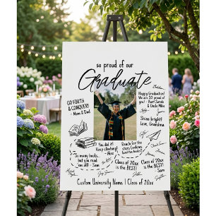 Personalized Graduation Guest Book Sign-In Board