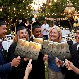 Personalized Graduation Hand Fan - Custom Photo