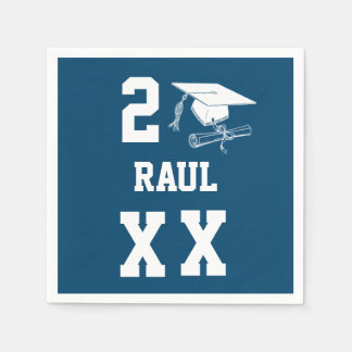 Personalized Graduation Ideas Diploma Cap Napkins