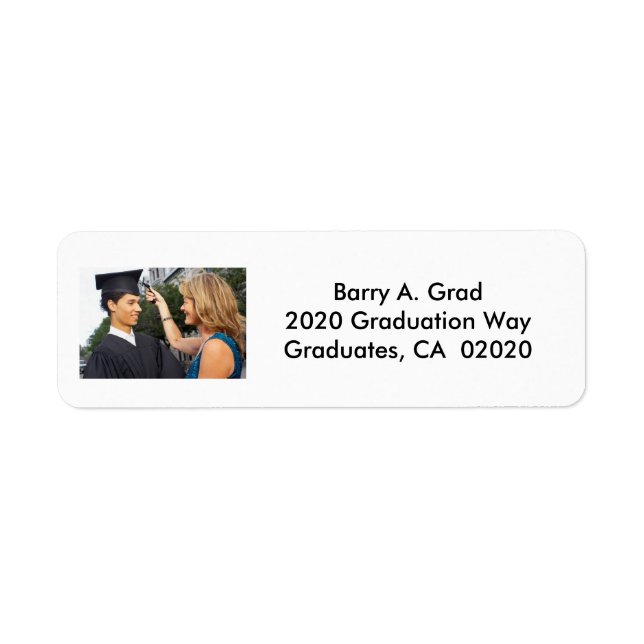 Personalized Graduation Invitation Return Address Label (Front)