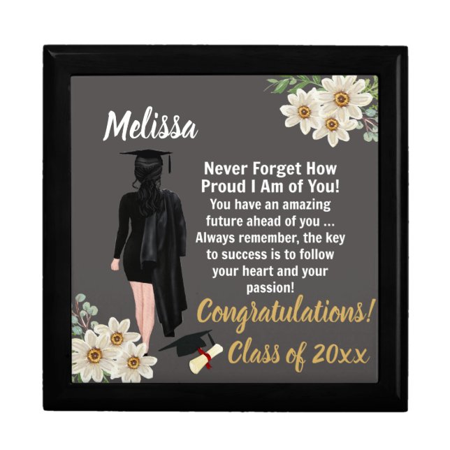 Personalized Graduation Keepsake Gift Box (Front)