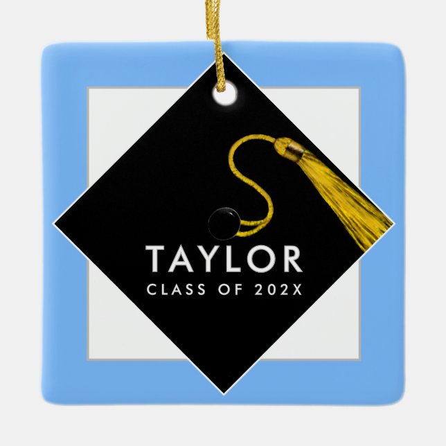 Personalized Graduation Keepsake Gift Ceramic Ornament (Front)