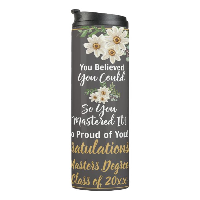Personalized Graduation Keepsake Thermal Tumbler (Rotated Right)