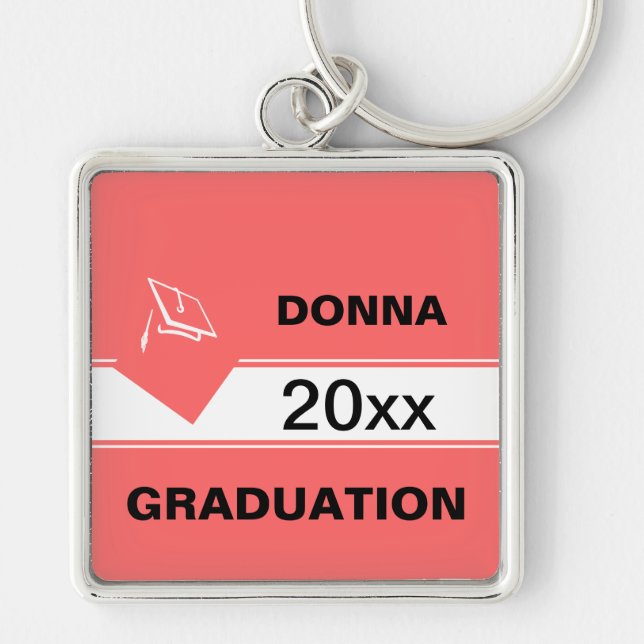 Personalized Graduation Keepsakes Keychain (Front)