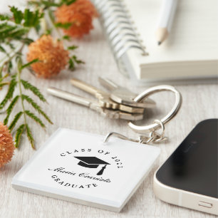 Personalized Graduation Keychain – Custom Name & C
