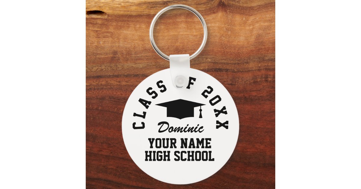 Personalized graduation keychains for graduates Zazzle