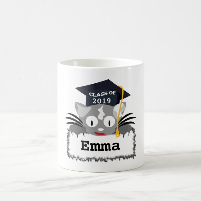 Personalized Graduation Kitty Mug (Center)