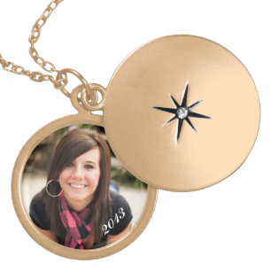 Personalized graduation locket necklace