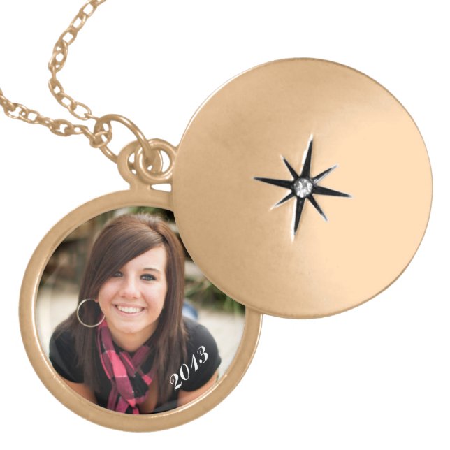 Personalized graduation locket necklace (Front)