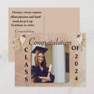 Personalized graduation message photo  postcard