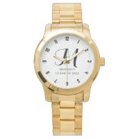 Personalized Graduation Monogram Class Year Watch