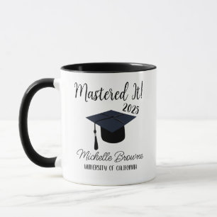 Personalized Graduation Mug, Mastered It 2025 Mug, Mug