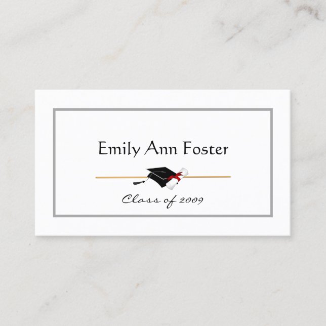 Personalized Graduation Name Cards (Front)